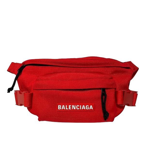 Balenciaga 770881 Red Nylon Shoulder Bag Waist Bag Men's