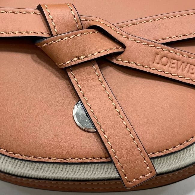 Loewe Shoulder Bag Gate Bag Small Brown Natural White