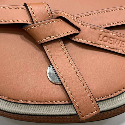 Loewe Shoulder Bag Gate Bag Small Brown Natural White