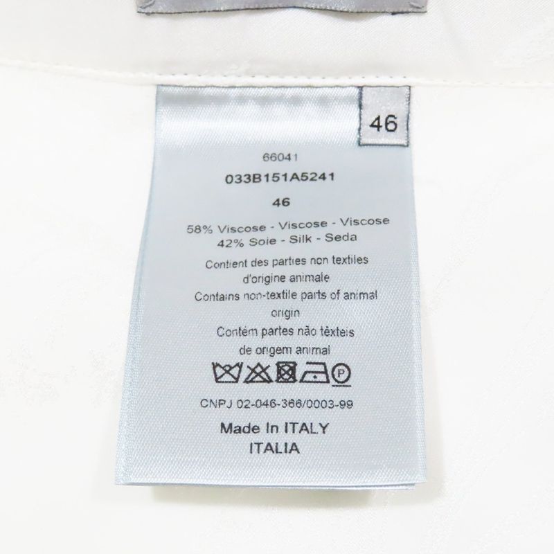 Unused DIOR Silk Blend Easy Slacks Pants Button Fly Animal Botanical All Over