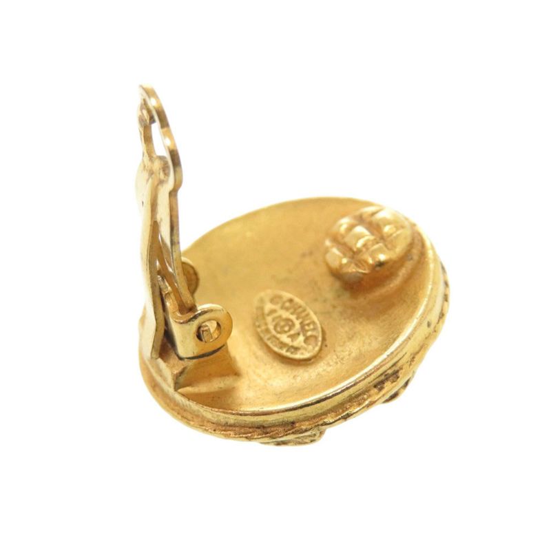 Chanel Coco Mark Metal Gold Earrings 0079 Chanel
