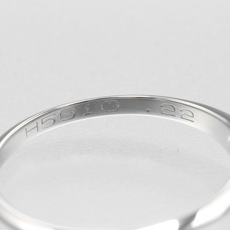 Tiffany & Co Solitaire Pt950platinum And Diamonds #8.5 Ladies 1.9g Ring