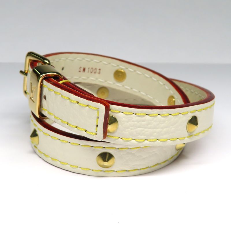 Louis Vuitton Bracelet Suhari Double Tour M91846 Bronze Ivory Gold