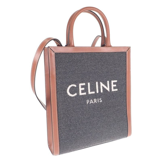 Celine Textile Small Vertical Cabas 2-way Bag 192082enu.09be Cotton Calfskin