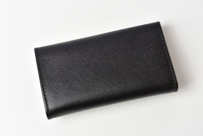 Unused Prada Key Case Key Holder 6 Rings 1pg222 Black
