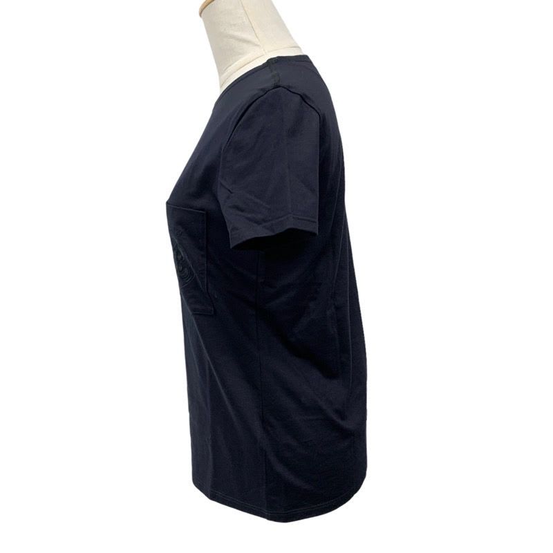 Hermes Top Cotton Black Embroidery T-Shirt