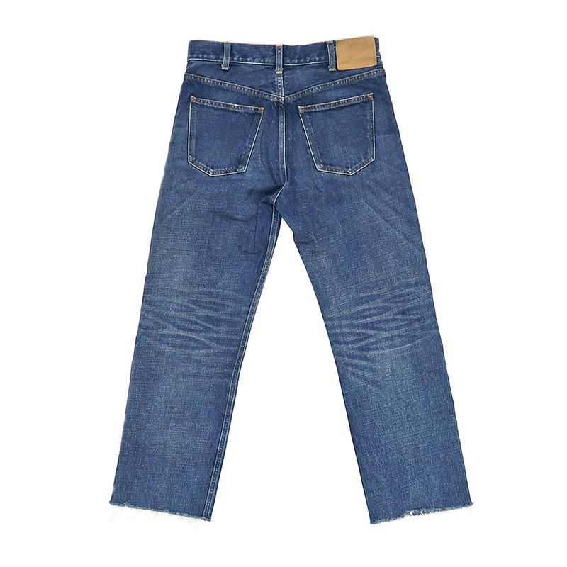 Celine Cut-off Denim N799365m07du 26 Size Blue Denim Pants Women's