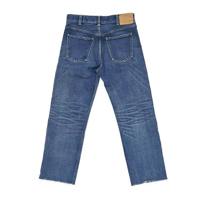 Celine Cut-off Denim N799365m07du 26 Size Blue Denim Pants Women's