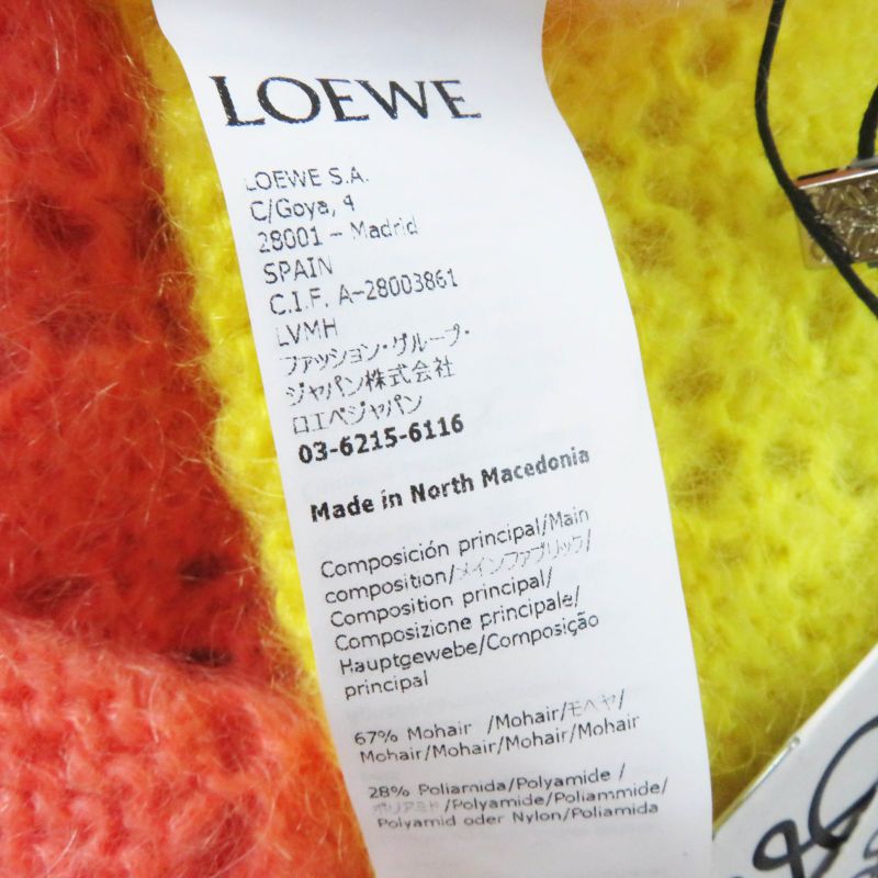 LOEWE S359y14k40 Mohair Trompe L'oeil Sweater/long Sleeve Long Knit Pullover