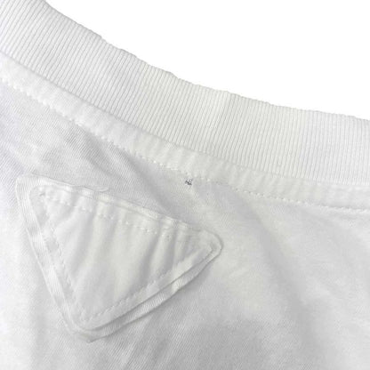 Prada Triangle Crew Neck T-Shirt White L