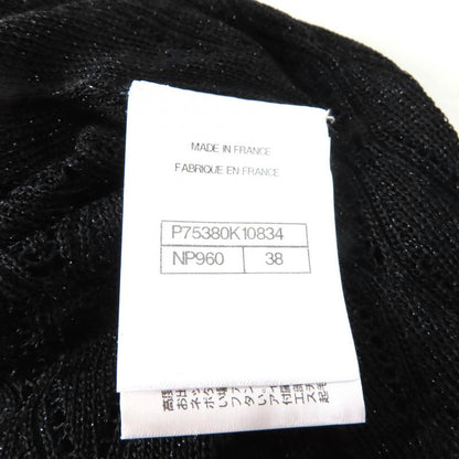 CHANEL P75380 Lame With Coco Mark Hardware Turtleneck Long Sleeve Iridescent