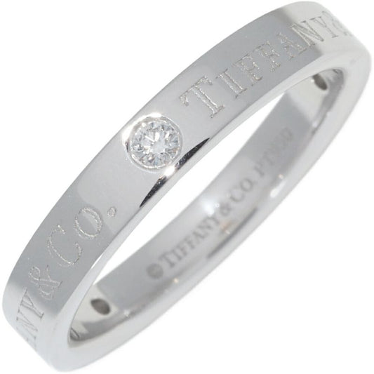 Tiffany & Co Ring Pt950 Diamond 3P (007ct) T&CO Band Ring With Flat Band Ring