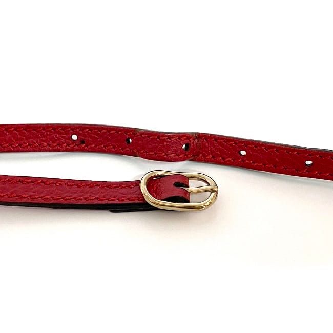 Gucci 2 Way Bag Red 368827 Excellent Condition Leather Preowned