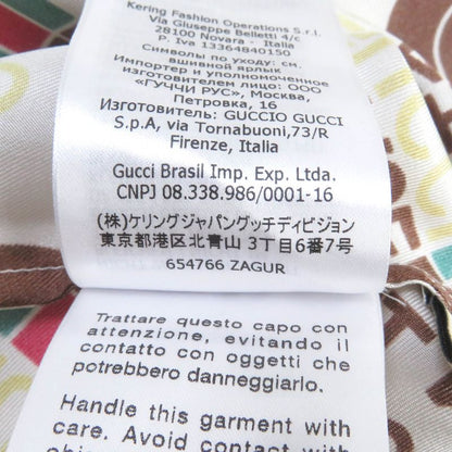 Gucci THE North FACE The North Face 654766 100% Silk Full Logo Open Collar