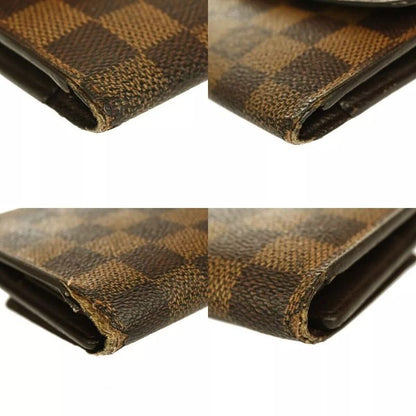 Louis Vuitton Long Wallet Damier Ebène Portefeuille International 09bs120