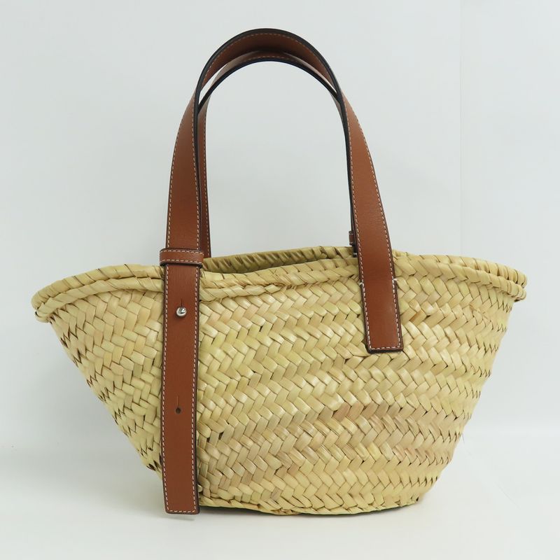 Loewe Basket Bag Small 327.02s93 Anagram Natural Tan Raffia Basket Bag