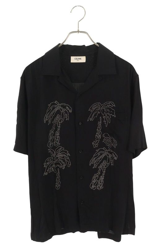Celine 2c947852c Embroidery Short Sleeve Shirt Men 38