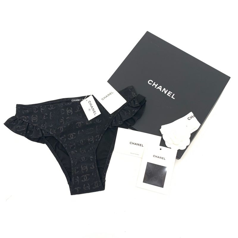 Chanel Swimwear P74925v6668 Coco Mark Brand Logo All Over Size 38
