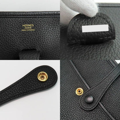 Hermes Evelyne 3 PM Black Taurillon Clemence Gold Hardware Y Engraved