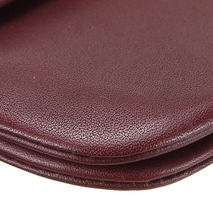 Cartier Pouch Must Line Leather Bordeaux Goldhardware Everyday Use Small Items