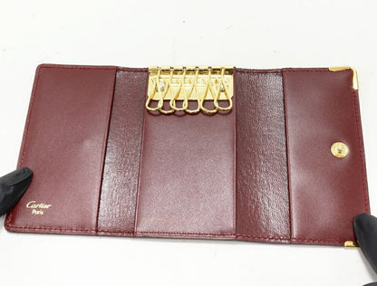 Cartier 6-ring Key Case Must Line Calf Bordeaux L3000092