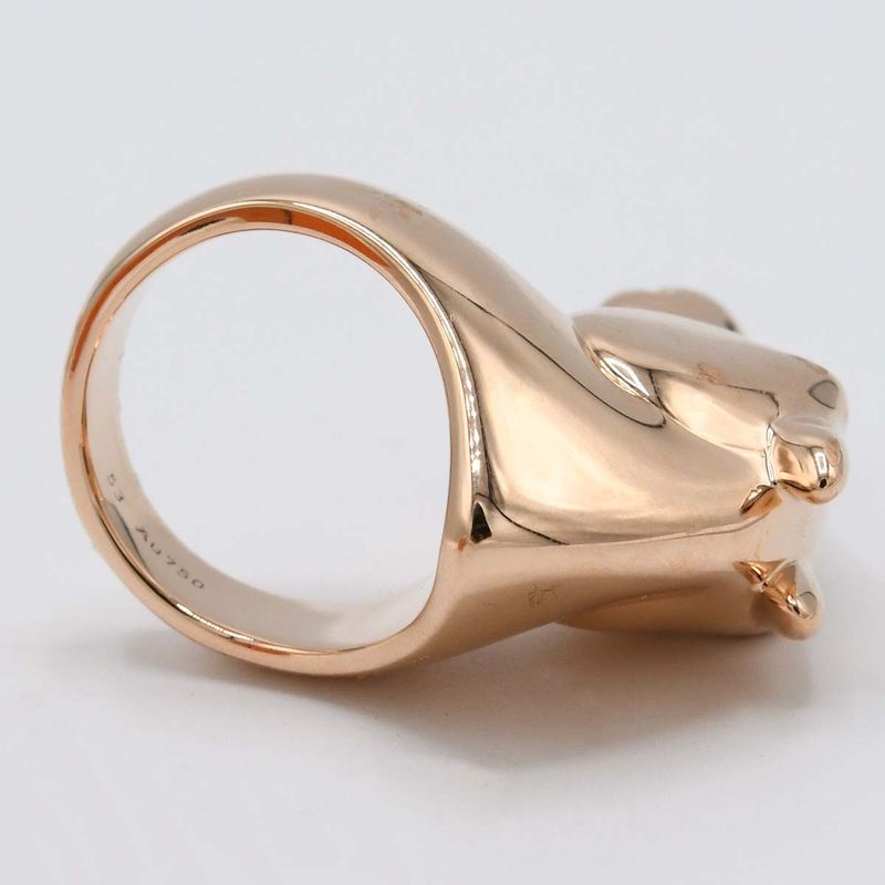 Polished Hermes Ring Gallop #53 #12 750 Diamonds Approx 31.5g Accessories