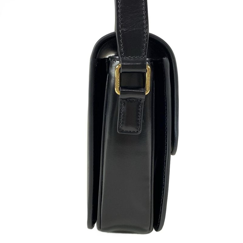 Celine Triomphe Medium Shoulder Bag 187363bf438no Black