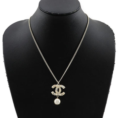Chanel Coco Mark Rhinestone Pearl And Metal Ladies 17.3g Necklace