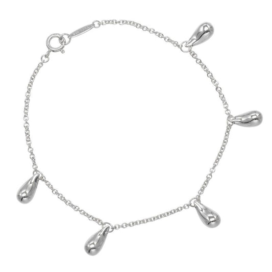 Tiffany & Co Teardrop 5 Motif Silver 925 Ladies 6.2g Bracelet