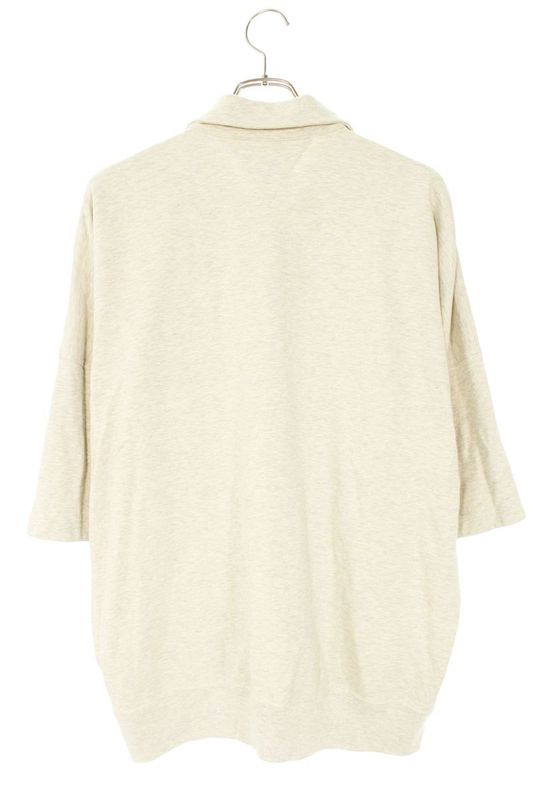 Bottega Veneta 834340 V5oa0 Double Cotton Melange Half Zip Short Sleeve Polo