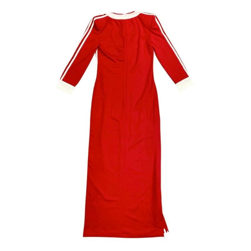 Gucci X Adidas Collaboration Jersey Dress Sideline 712711 S Size Trefoil V Neck