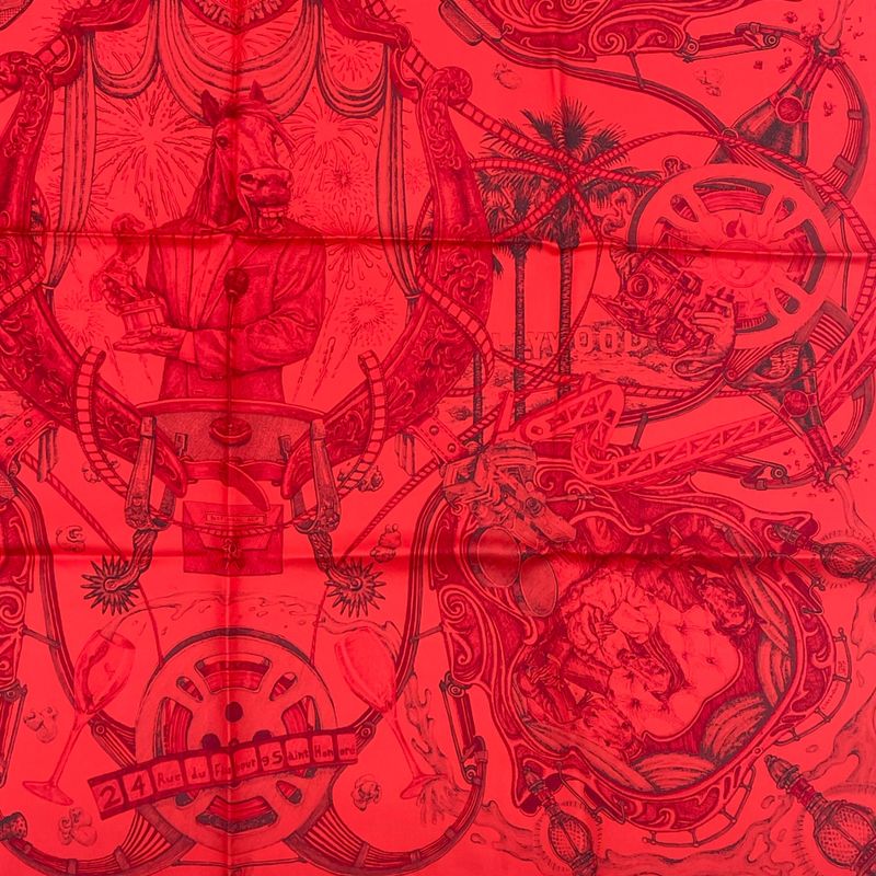 Hermes Carre 90 Horsawards Silk Scarf