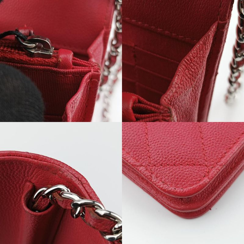 Chanel Square Matelasse Red Caviar Skin A84310 24950330