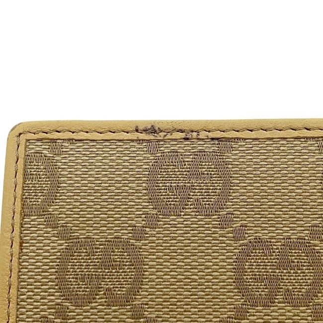 Gucci Bifold Long Wallet Beige GG Canvas 112715 Wallet