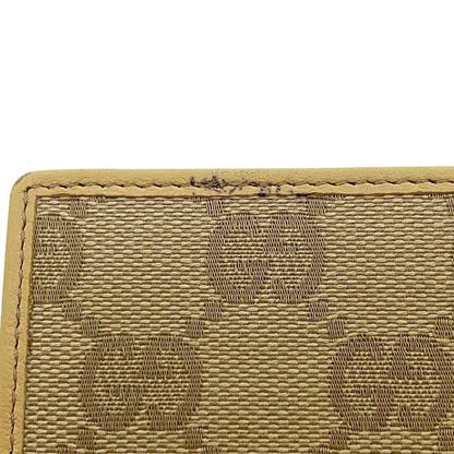 Gucci Bifold Long Wallet Beige GG Canvas 112715 Wallet