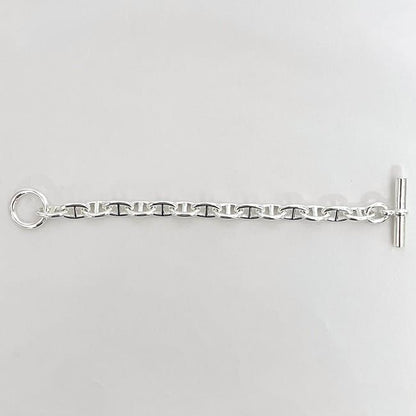 Hermes Bracelet Chaine D'ancre MM 15 Frames Silver Excellent Condition Ag