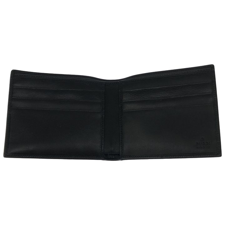 Gucci 034 3661 1042 Bifold Wallet Men's Black ONE SIZE