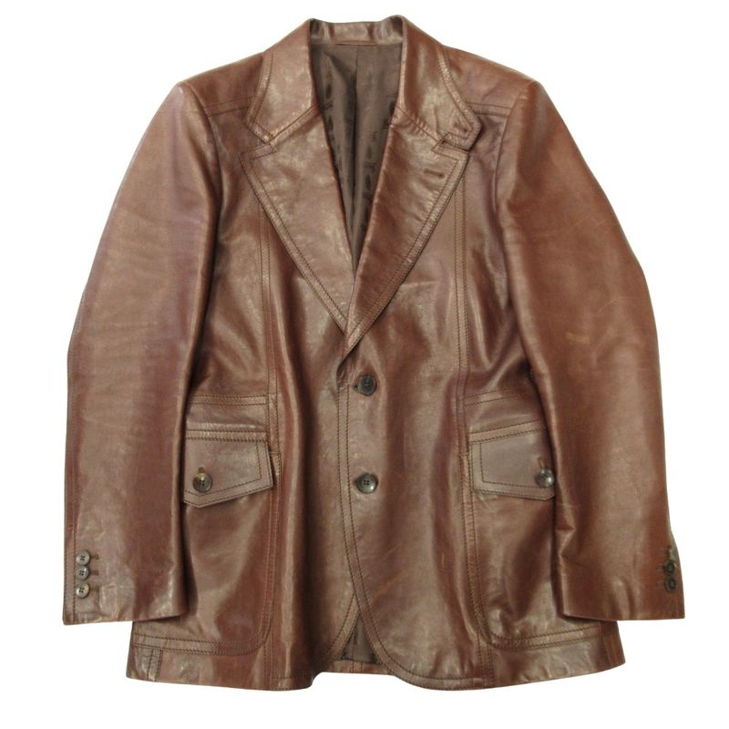 Gucci by Tom Ford Tom Ford Period Leather Tailored Jacket Cow Leather Archival