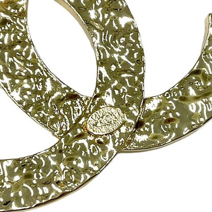 Chanel Brooch Corsage Gold Pink Here Mark Rhinestone