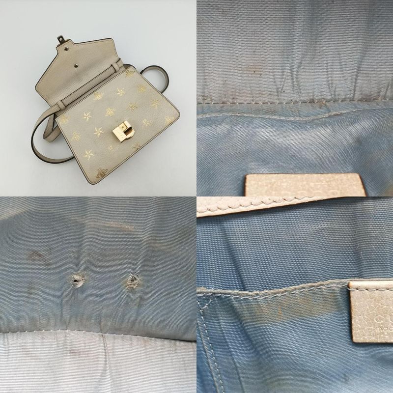 Gucci Sylvie Ivory X Navy X Red Leather 470270 C026707430