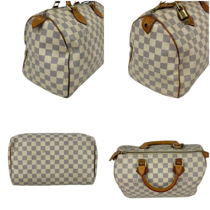 Louis Vuitton Handbag Damier Azure Speedy 30 Mini Boston Bag White Ivory Beige