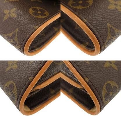 Louis Vuitton Pochette Twin PM Monogram M51854 Brown Shoulder Bag LV 0538 Louis