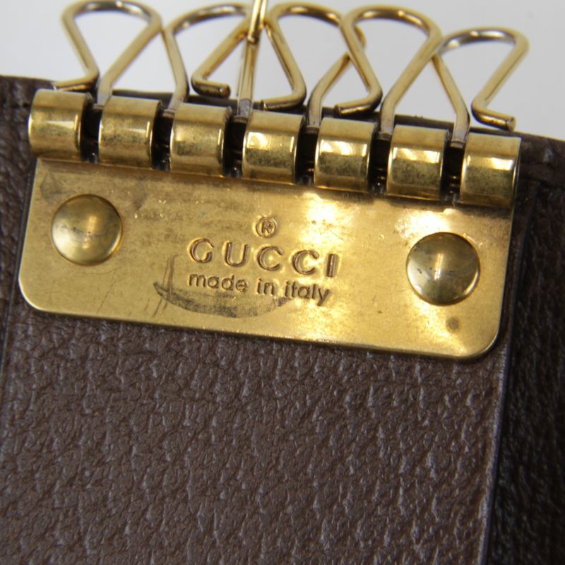 Gucci Sherry Line 6-ribbon Key Case 6037321147 Key Case GG Supreme Canvas