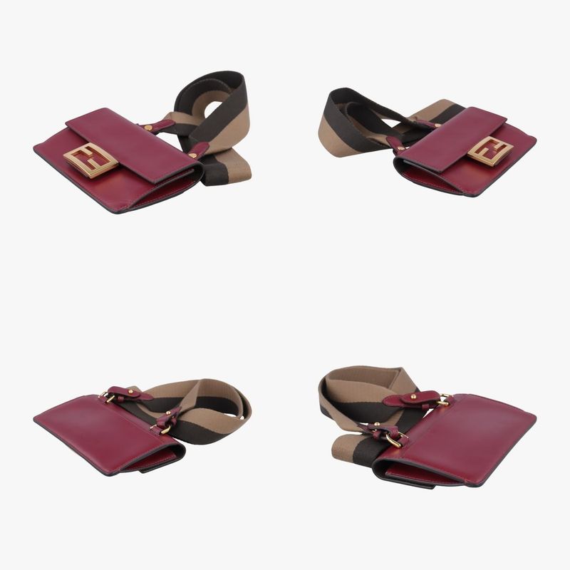 Fendi Baguette Mini Wine Red Leather 8bs039 8bs039-aaiw-209-0189