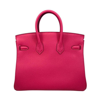Hermes Handbag Birkin 25 K Engraved Togo Rose Mexico Pink Silver Hardware Hermes