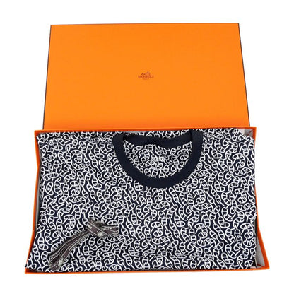 Hermes Short Sleeve One Piece Naussa Chaine Navy - Size 36 Cotton