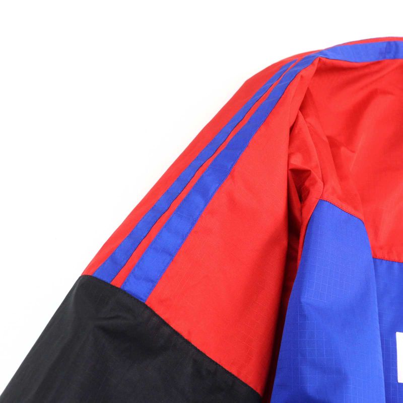 Balenciaga 534317 Logo Print Oversized Zip Up Poplin Jacket Track Jacket Red