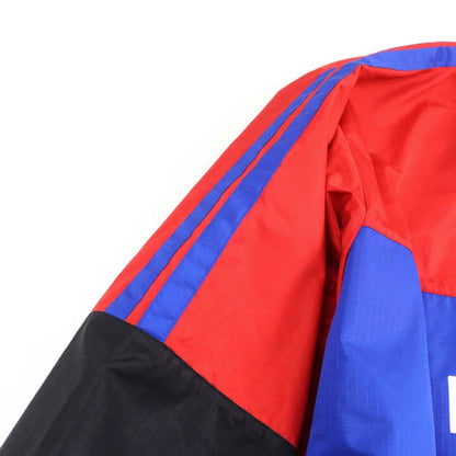 Balenciaga 534317 Logo Print Oversized Zip Up Poplin Jacket Track Jacket Red