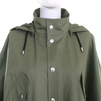 Christian DIOR 857m82a3726 100% Cotton Bee Embroidery Hooded Zip Up Military