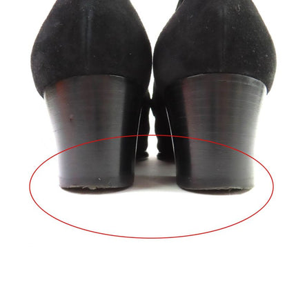 Hermes Gold Hardware With H Logo Hardware Chunky Heel Suede Leather Loafers